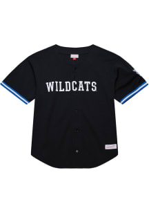 Mitchell and Ness Kentucky Wildcats Mens Black On The Clock Baseball Jersey
