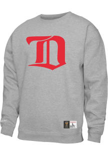 Mitchell and Ness Detroit Red Wings Mens Grey Wordmark Long Sleeve Crew Sweatshirt