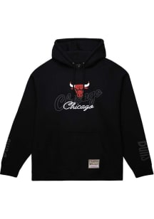 Mitchell and Ness Chicago Bulls Mens Black Free Throw Fashion Hood