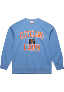Mitchell and Ness Cleveland Cavaliers Mens Light Blue Playoff Win Long Sleeve Fashion Sweatshirt