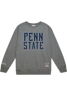 Mitchell and Ness Penn State Nittany Lions Mens Grey Down To The Wire Vintage Wordmark Script Long..