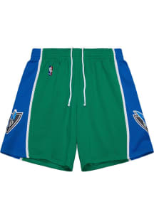Mitchell and Ness Dallas Mavericks Mens Green Dark Shorts