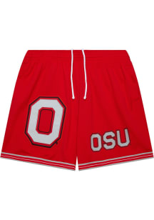 Mitchell and Ness Ohio State Buckeyes Mens Red Team Origins Mesh Shorts