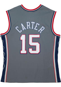 Vince Carter  Mitchell and Ness Brooklyn Nets Grey Swingman Throwback Basketball Jersey