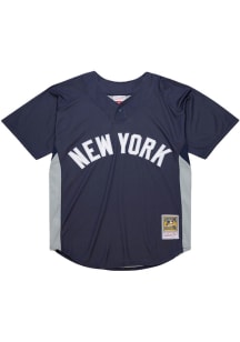 Derek Jeter New York Yankees Mitchell and Ness Button Throwback Cooperstown Jersey - Navy Blue