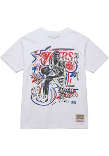 Allen Iverson Philadelphia 76ers White Chalked Up Short Sleeve Fashion Player T Shirt