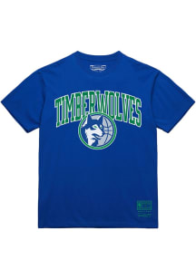 Mitchell and Ness Minnesota Timberwolves Blue Nostalgia Short Sleeve T Shirt