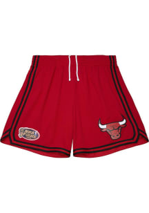 Mitchell and Ness Chicago Bulls Mens Red Overtime Win Shorts