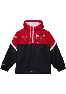 Mitchell and Ness Chicago Bulls Mens Black Tie Breaker Pullover Jackets