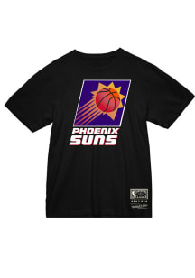 Mitchell and Ness Phoenix Suns Black Basic Logo 2 Short Sleeve T Shirt