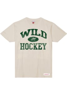 Mitchell and Ness Minnesota Wild White Powerplay Short Sleeve Fashion T Shirt