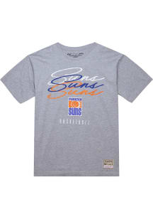 Mitchell and Ness Phoenix Suns Grey Triple Stack Short Sleeve Fashion T Shirt