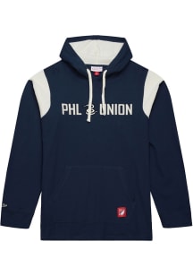 Mitchell and Ness Philadelphia Union Mens Navy Blue Thermal Lightweight Long Sleeve Lightweight Ho..