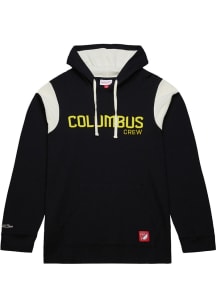 Mitchell and Ness Columbus Crew Mens Yellow Thermal Lightweight Long Sleeve Lightweight Hoodie