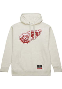 Mitchell and Ness Detroit Red Wings Mens Oatmeal Slammin Fashion Hood