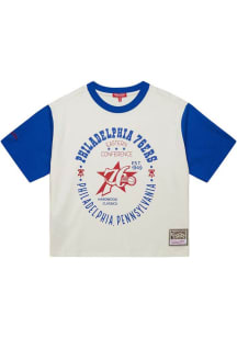 Mitchell and Ness Philadelphia 76ers Womens White Seamless Short Sleeve T-Shirt