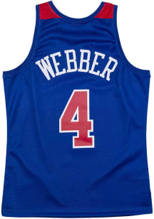 Chris Webber  Mitchell and Ness Washington Wizards White 1996 Throwback Basketball Jersey