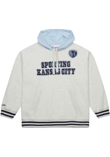 Mitchell and Ness Sporting Kansas City Mens Grey Off Season Vintage Fashion Hood