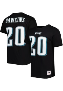 Brian Dawkins Philadelphia Eagles Black Name Number Short Sleeve Player T Shirt