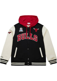Mens Chicago Bulls Mitchell and Ness Mens Courtside Heavyweight Jacket - Black