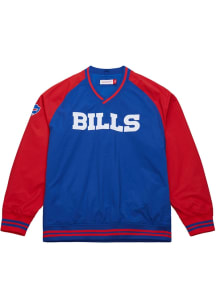 Mitchell and Ness Buffalo Bills Mens Blue Current Wordmark Pullover Jackets