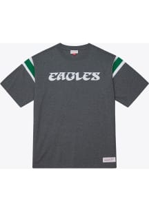 Mitchell and Ness Philadelphia Eagles Black Retro Legacy Collection Short Sleeve Fashion T Shirt