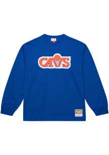 Mitchell and Ness Cleveland Cavaliers Black Walkoff Long Sleeve T Shirt