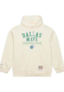 Mitchell and Ness Dallas Mavericks Mens White Walkoff Long Sleeve Hoodie