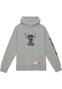 Mitchell and Ness Chicago Bulls Mens Grey Ghost Camo Fashion Hood