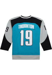 Mitchell and Ness Joe Thornton San Jose Sharks Mens Teal 2005 Hockey Jersey