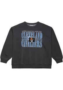 Mitchell and Ness Cleveland Cavaliers Mens Black Downtown Collection Long Sleeve Fashion Sweatshir..
