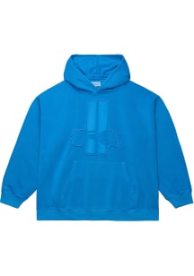 Mitchell and Ness Detroit Lions Mens Blue Retro Downtown Collection Fashion Hood