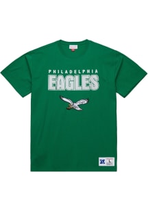 Mitchell and Ness Philadelphia Eagles Kelly Green Retro Throw it Back Short Sleeve Fashion T Shirt