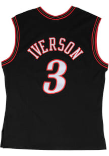 Allen Iverson  Mitchell and Ness Philadelphia 76ers Black Swingman Throwback Basketball Jersey