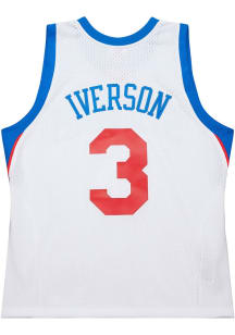 Allen Iverson  Mitchell and Ness Philadelphia 76ers White Swingman Throwback Basketball Jersey