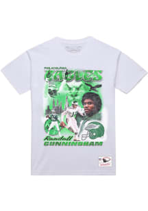 Randall Cunningham Philadelphia Eagles White Collage Short Sleeve Fashion Player T Shirt