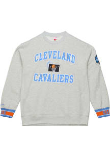 Mitchell and Ness Cleveland Cavaliers Mens Grey Team Celebration Long Sleeve Fashion Sweatshirt