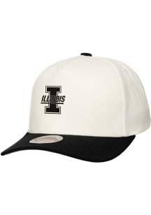 Mitchell and Ness Illinois Fighting Illini 2T CF Pro Crown Adjustable Hat - Ivory