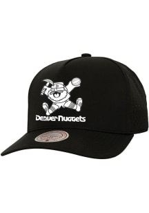 Mitchell and Ness Denver Nuggets Perfect Stretch Pro Snap Adjustable Hat - Black