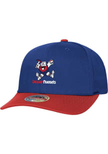 Mitchell and Ness Denver Nuggets 2T TC Classic Red Pro Snap Adjustable Hat - Blue