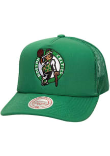 Mitchell and Ness Boston Celtics Evergreen Trucker Adjustable Hat - Green