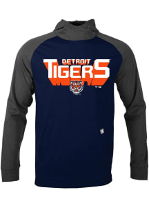 Levelwear Detroit Tigers Mens Navy Blue Uproar Retro 3D Long Sleeve Hoodie