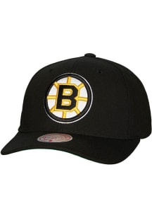 Mitchell and Ness Boston Bruins Evergreen Ground 2.0 Pro Adjustable Hat - Black