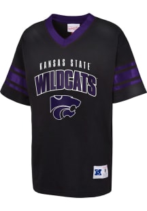 Mitchell and Ness K-State Wildcats Youth Purple Retro V-Neck Football Jersey