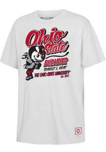 Brutus Buckeye  Mitchell and Ness Ohio State Buckeyes Youth Red Retro Big Game Short Sleeve T-Shir..