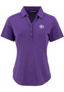 Cutter and Buck TCU Horned Frogs Womens Purple Vault Forge Eco Polo Short Sleeve Polo Shirt