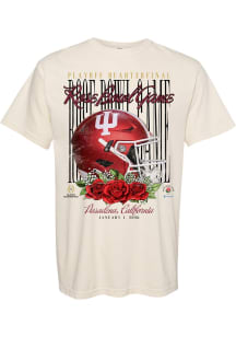 Something Inked Indiana Hoosiers Ivory 2026 Rose Bowl Game Helmet Short Sleeve T Shirt
