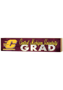 KH Sports Fan Central Michigan Chippewas Grad graduation graphic Sign - Maroon