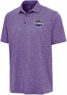 Antigua Greensboro Swarm Mens Purple Par 3 Short Sleeve Polo