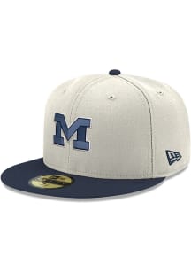 New Era Michigan Wolverines Mens White 59FIFTY Fitted Hat